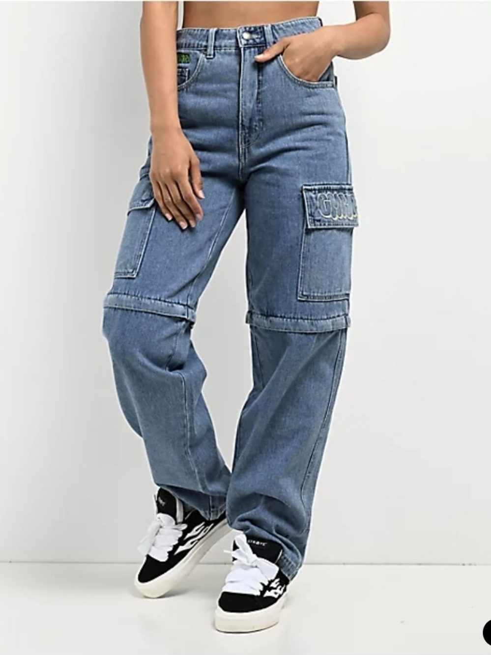 Empyre Cargo Denim Jeans - Blue